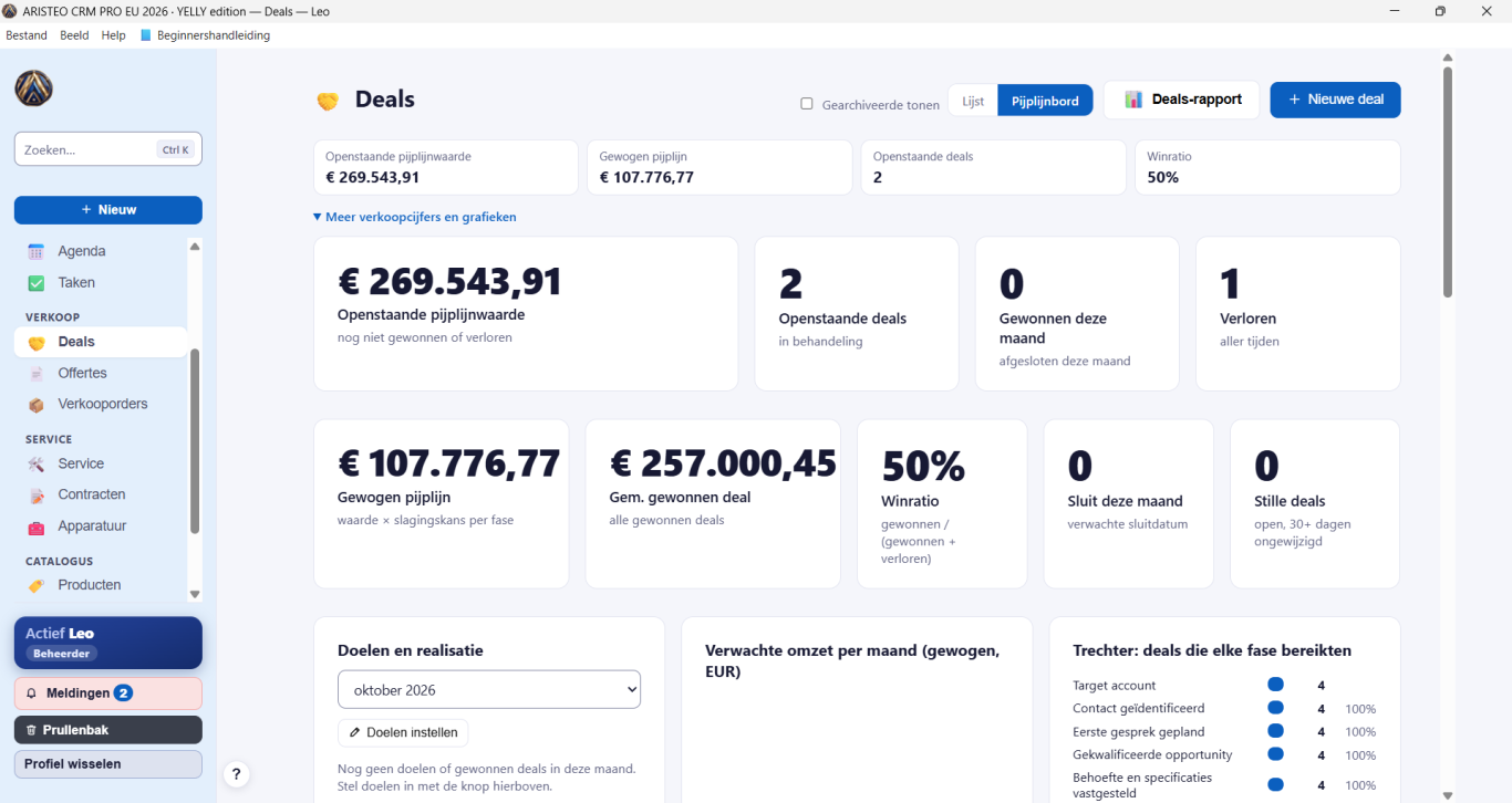 ARISTEO CRM SOFTWARE NEDERLAND , VOOR ZZP& MKB VOLLEDIG NEDERLANDSTALIG, LOKAAL GEINSTALLEERD, 14 SUPPORT MODULES