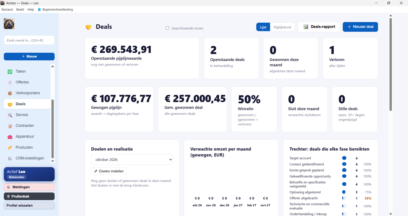 ARISTEO CRM SOFTWARE NEDERLAND , VOOR ZZP& MKB VOLLEDIG NEDERLANDSTALIG, LOKAAL GEINSTALLEERD, 14 SUPPORT MODULES ARISTEO CRM SOFTWARE NEDERLAND , VOOR ZZP& MKB VOLLEDIG NEDERLANDSTALIG, LOKAAL GEINSTALLEERD, 14 SUPPORT MODULES